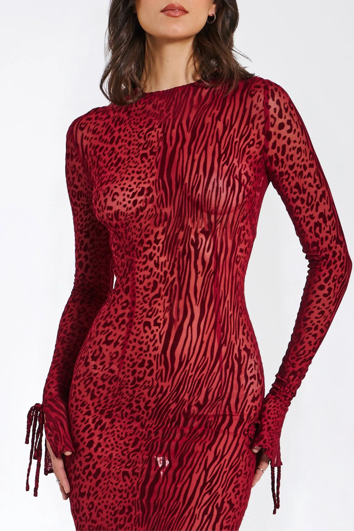 Zvezda Leopard Backless Maxi Dress