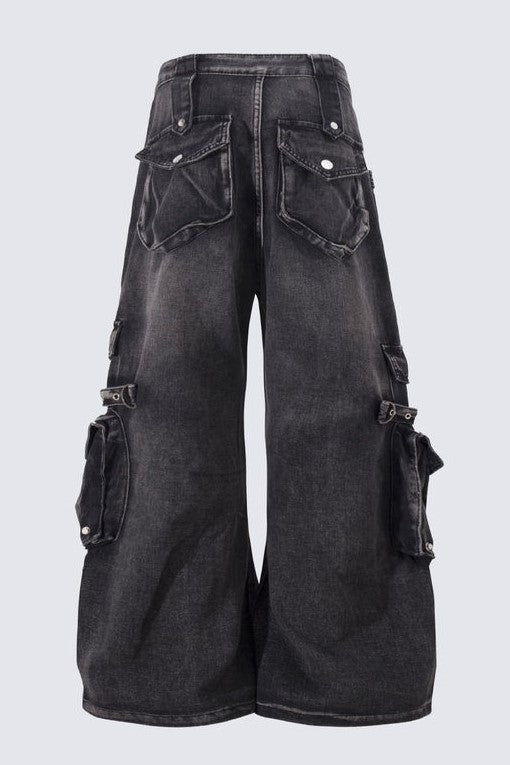 Elysia Cargo Jeans - Black