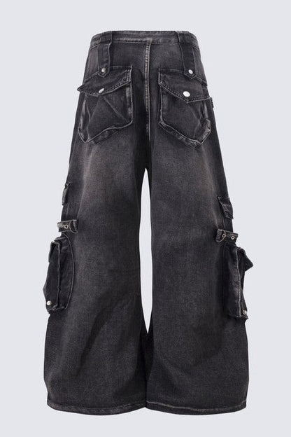 Elysia Cargo Jeans - Black