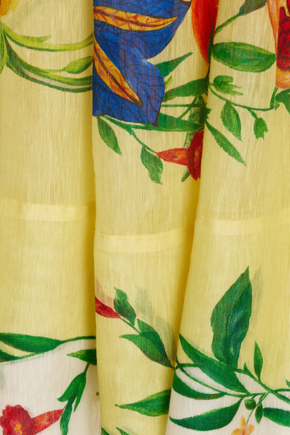 Dahlia Linen-Blend Halter maxi dress - yellow