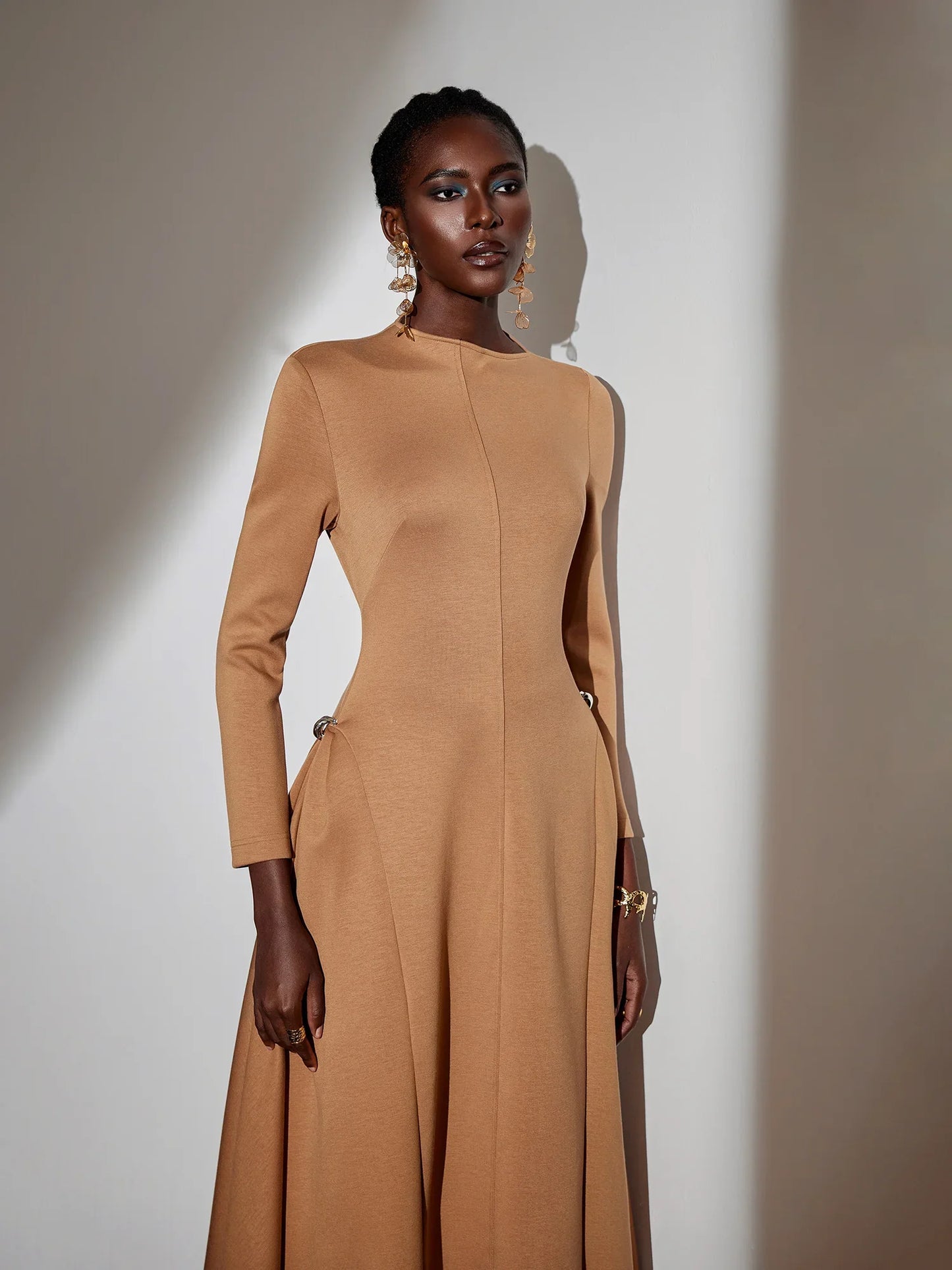 Asymmetric One-Shoulder Flowy Maxi Dress