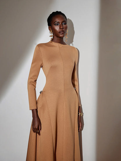 Asymmetric One-Shoulder Flowy Maxi Dress