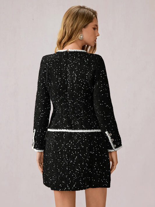 Black Polka Dot  Mini Dress