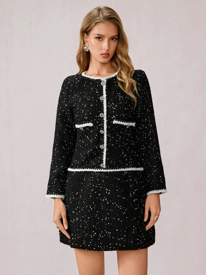 Black Polka Dot  Mini Dress