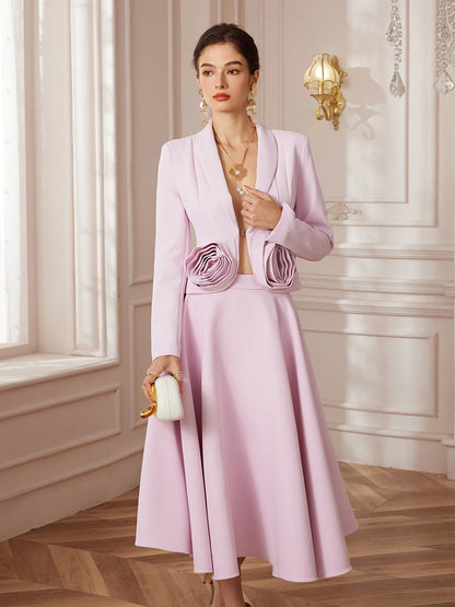 Bloom Tailored Blazer and Corded Empire Skirt