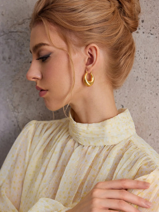 Chunky Gold Hoop Earrings