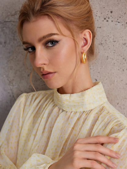 Chunky Gold Hoop Earrings