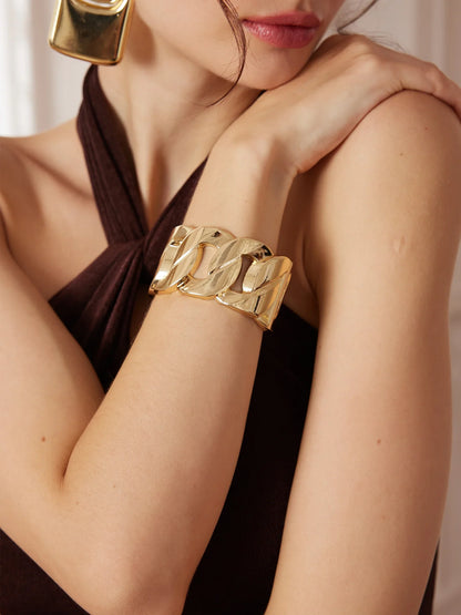 Chunky Golden Large Bracelet