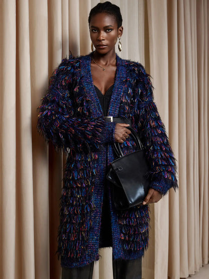 Colorful Tassel Sweater Coat