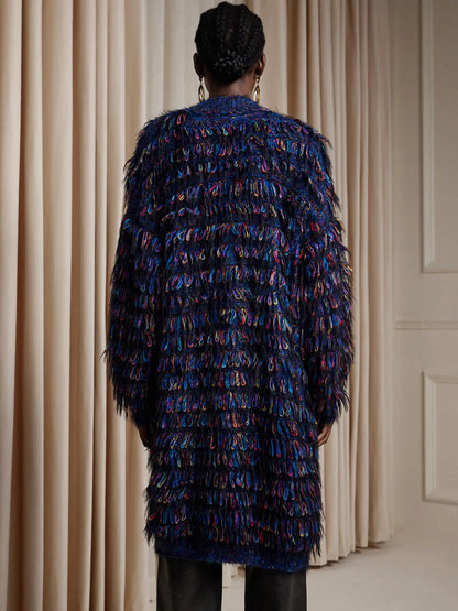 Colorful Tassel Sweater Coat