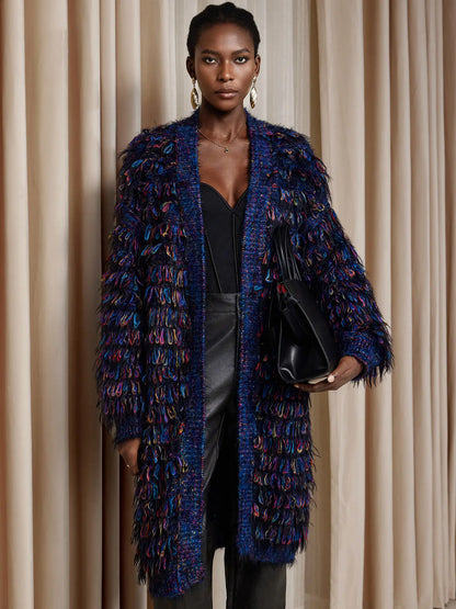 Colorful Tassel Sweater Coat