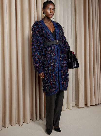 Colorful Tassel Sweater Coat
