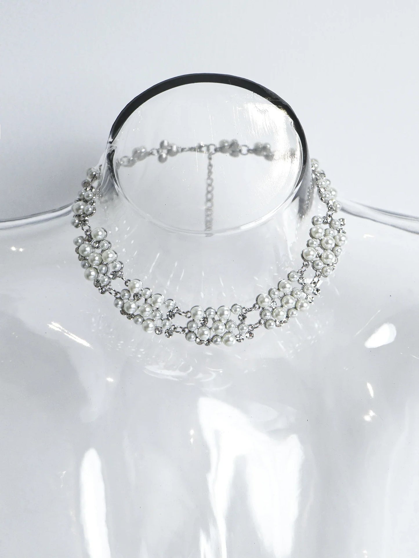 Elegant Rhinestone Necklace Earrings Set