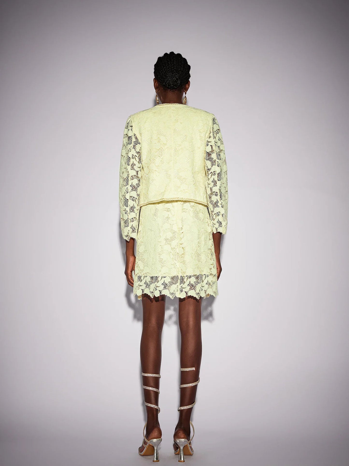 Floral Hollow-Out Two-Piece Outfit with Cover-Up