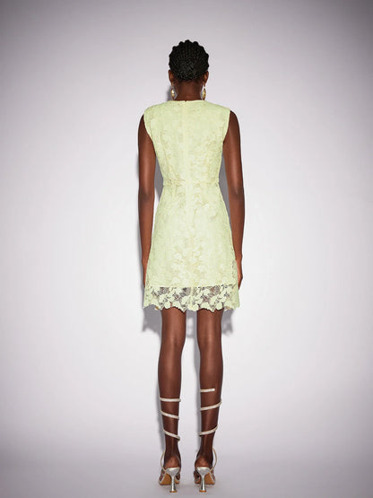 Floral Hollow-Out mini dress