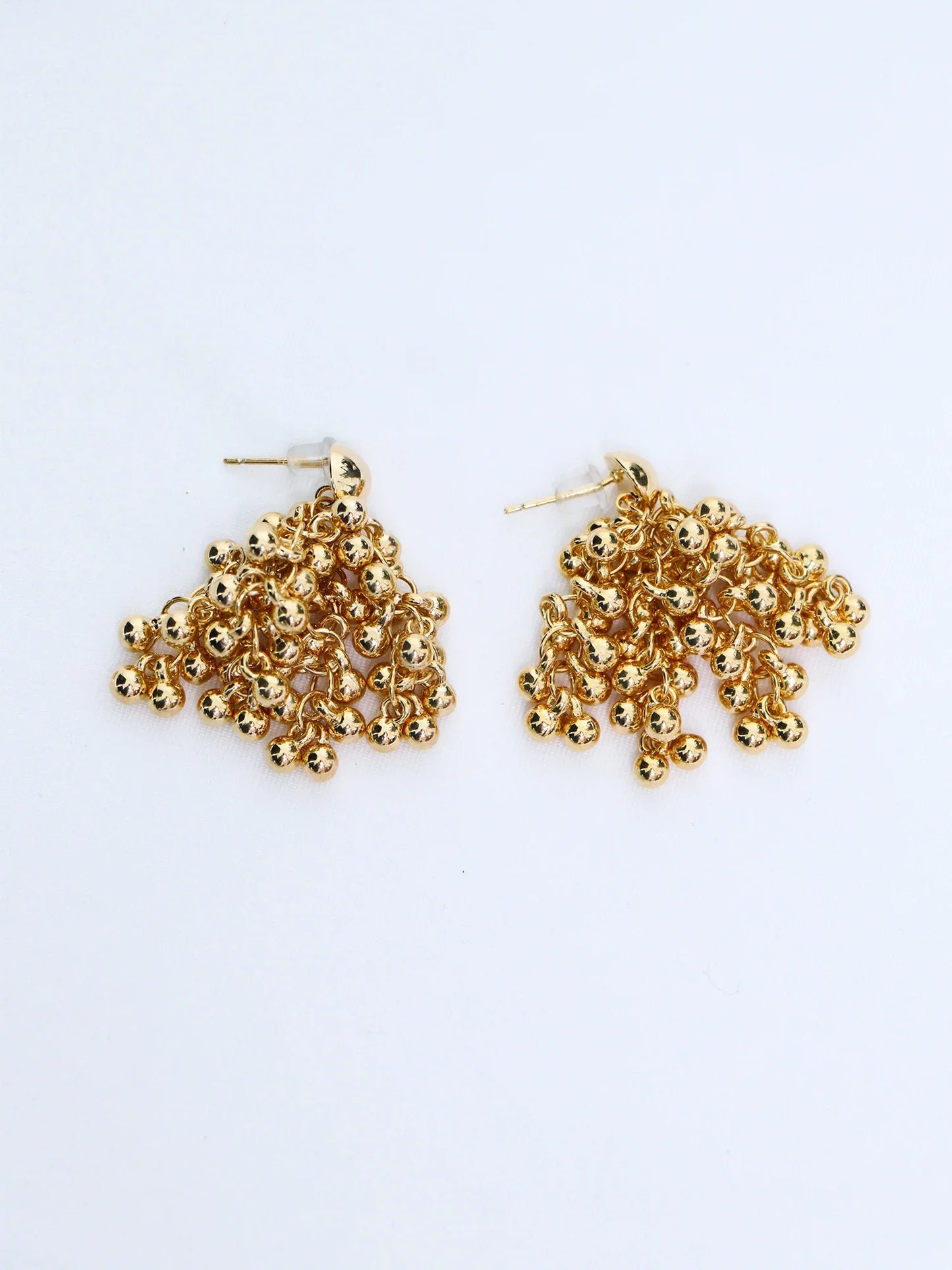 Golden Pearl Stud Earrings