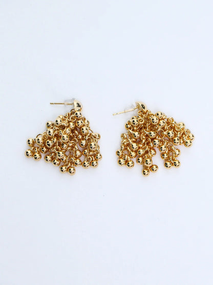 Golden Pearl Stud Earrings