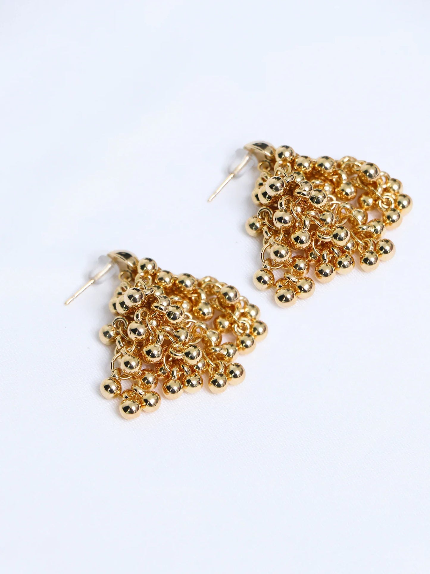 Golden Pearl Stud Earrings