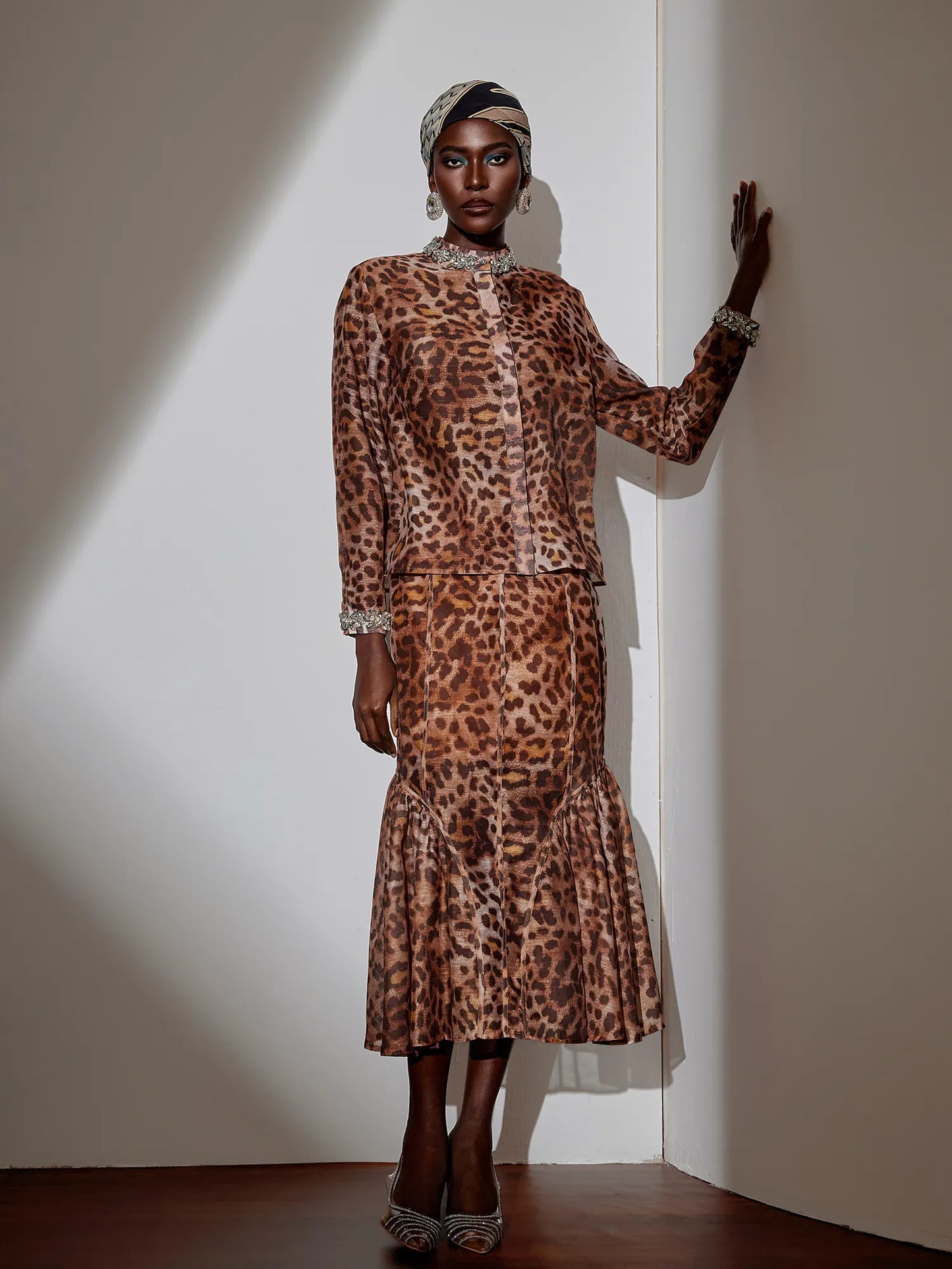 Leopard Print Two-Piece Set