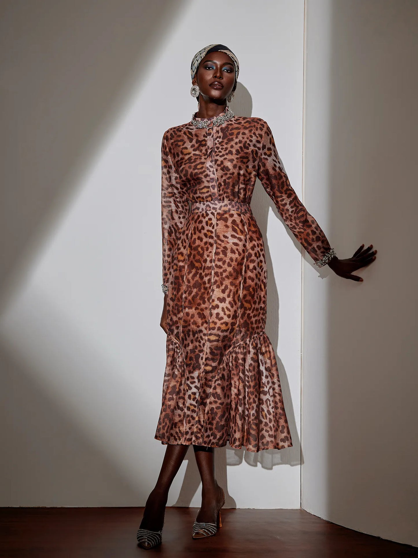 Leopard Print Two-Piece Set