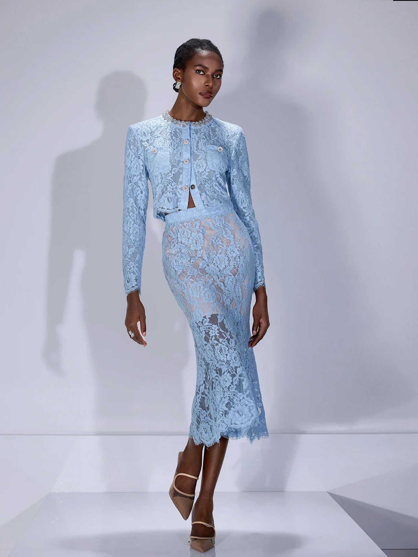 Printed Cutout Two Piece Set
