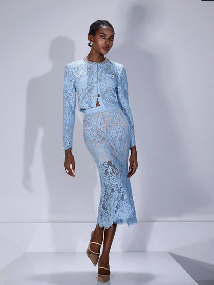 Printed Cutout Two Piece Set