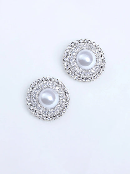 Round Big Stud Earrings