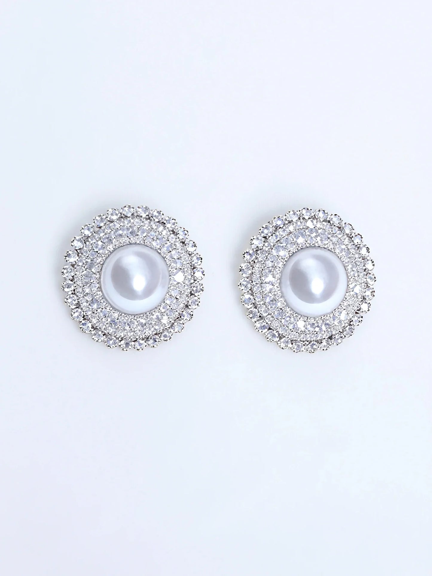 Round Big Stud Earrings
