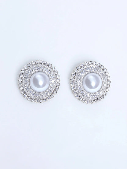 Round Big Stud Earrings