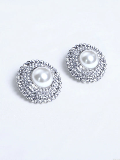 Round Big Stud Earrings