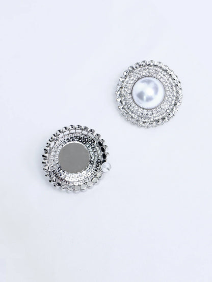 Round Big Stud Earrings