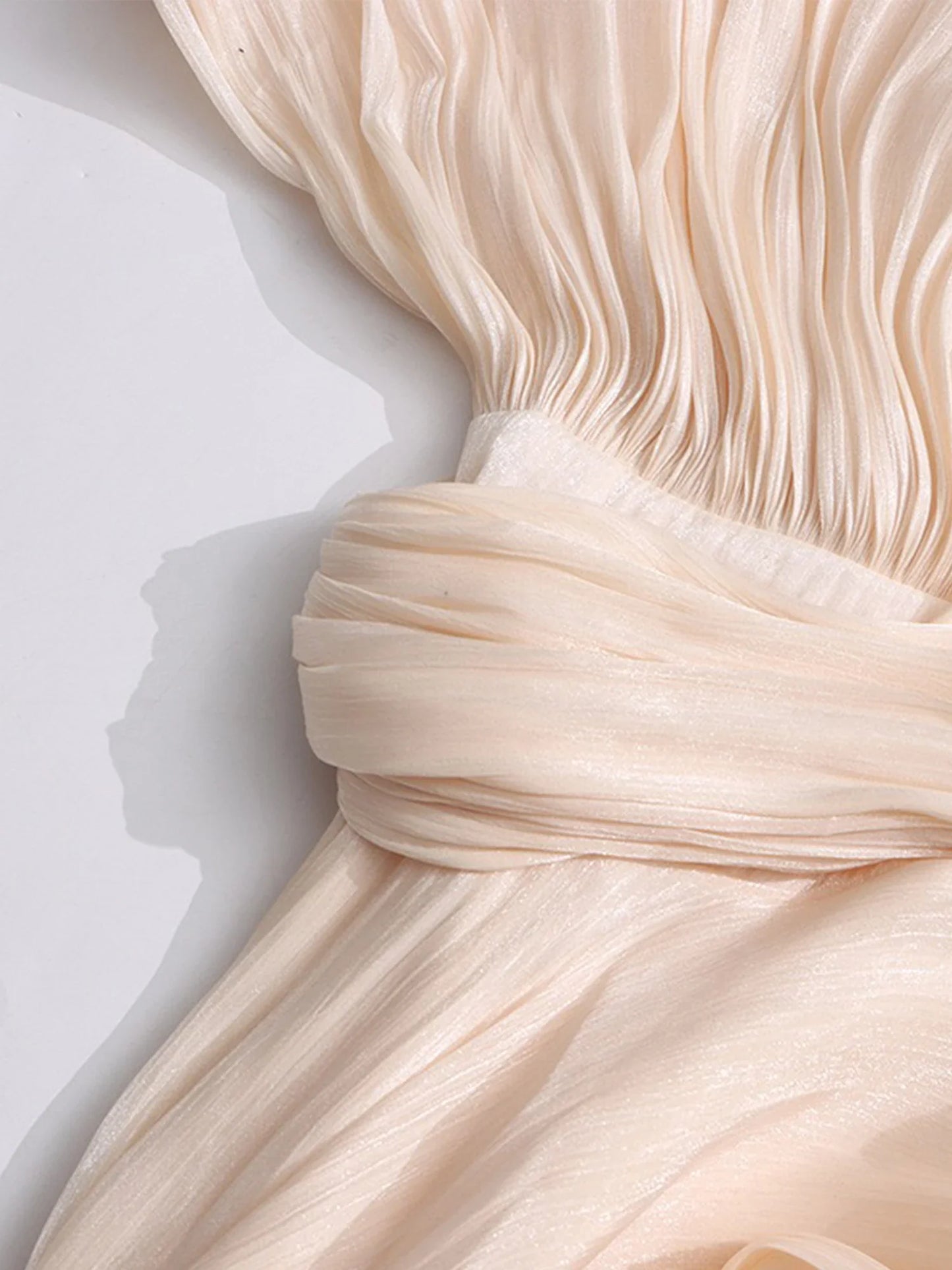 Satin Tie-Strap Maxi Dress