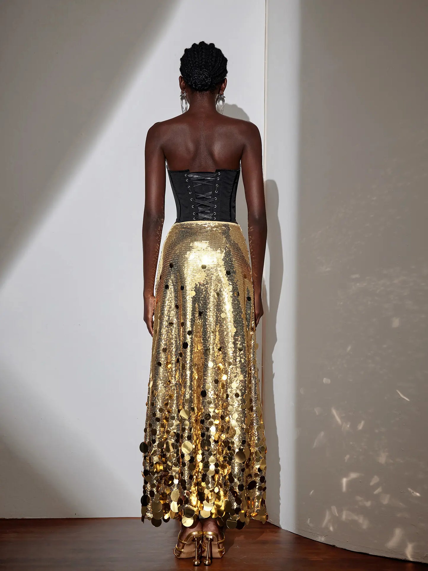 Sparkly Sequin Maxi Skirt(Just a skirt)