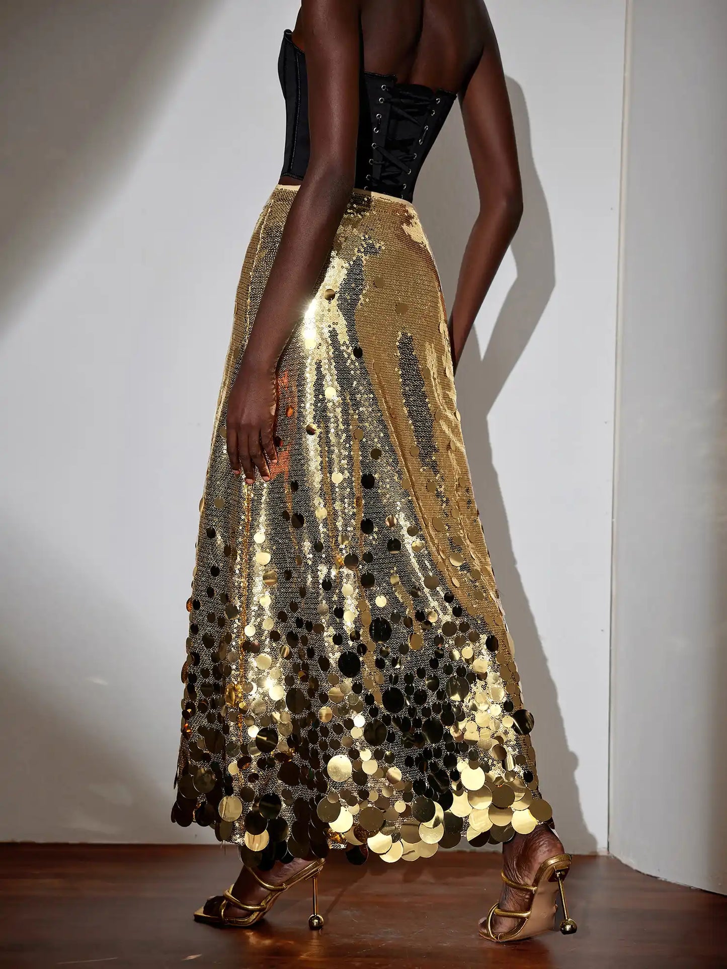 Sparkly Sequin Maxi Skirt(Just a skirt)