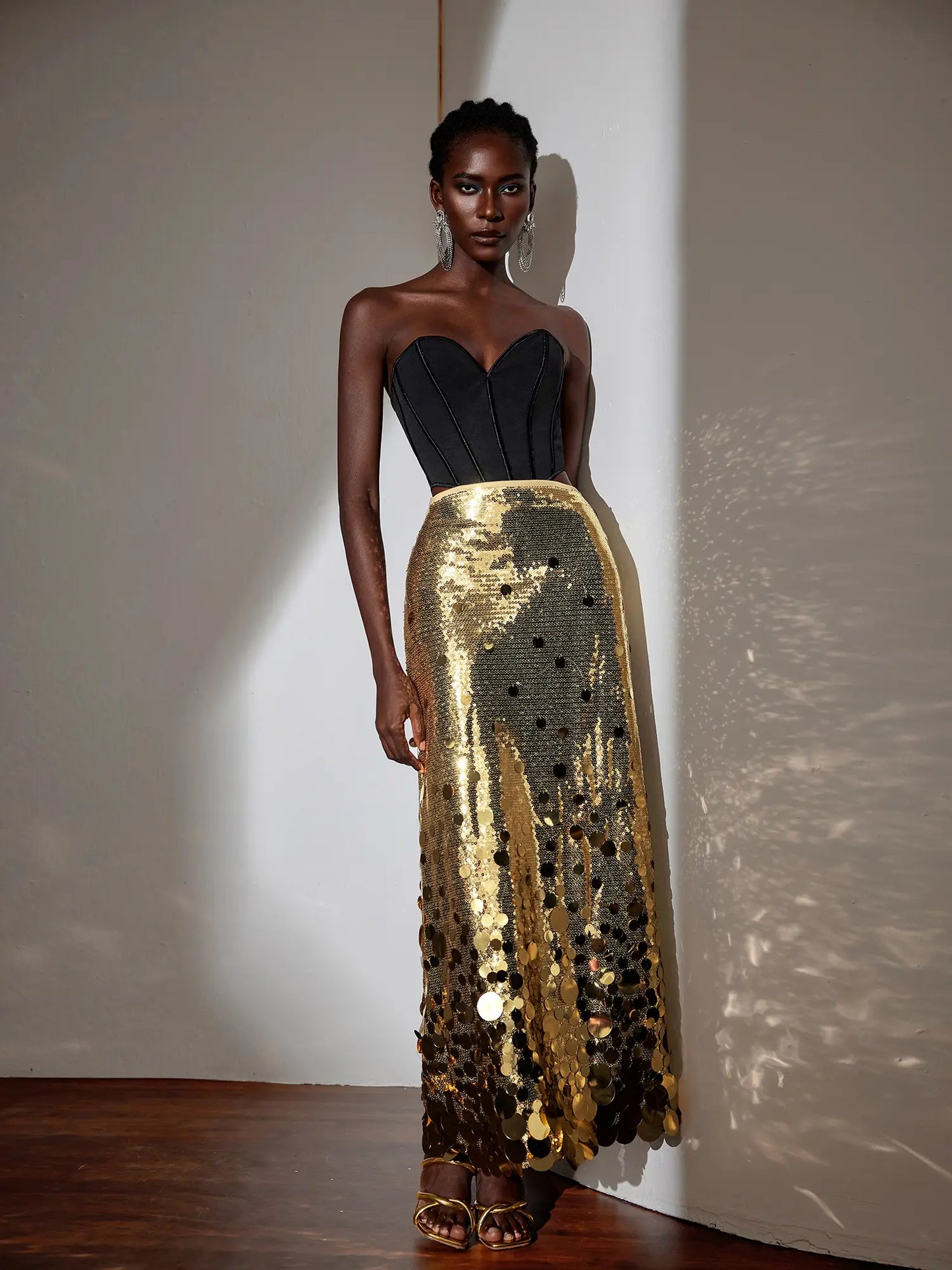 Sparkly Sequin Maxi Skirt(Just a skirt)