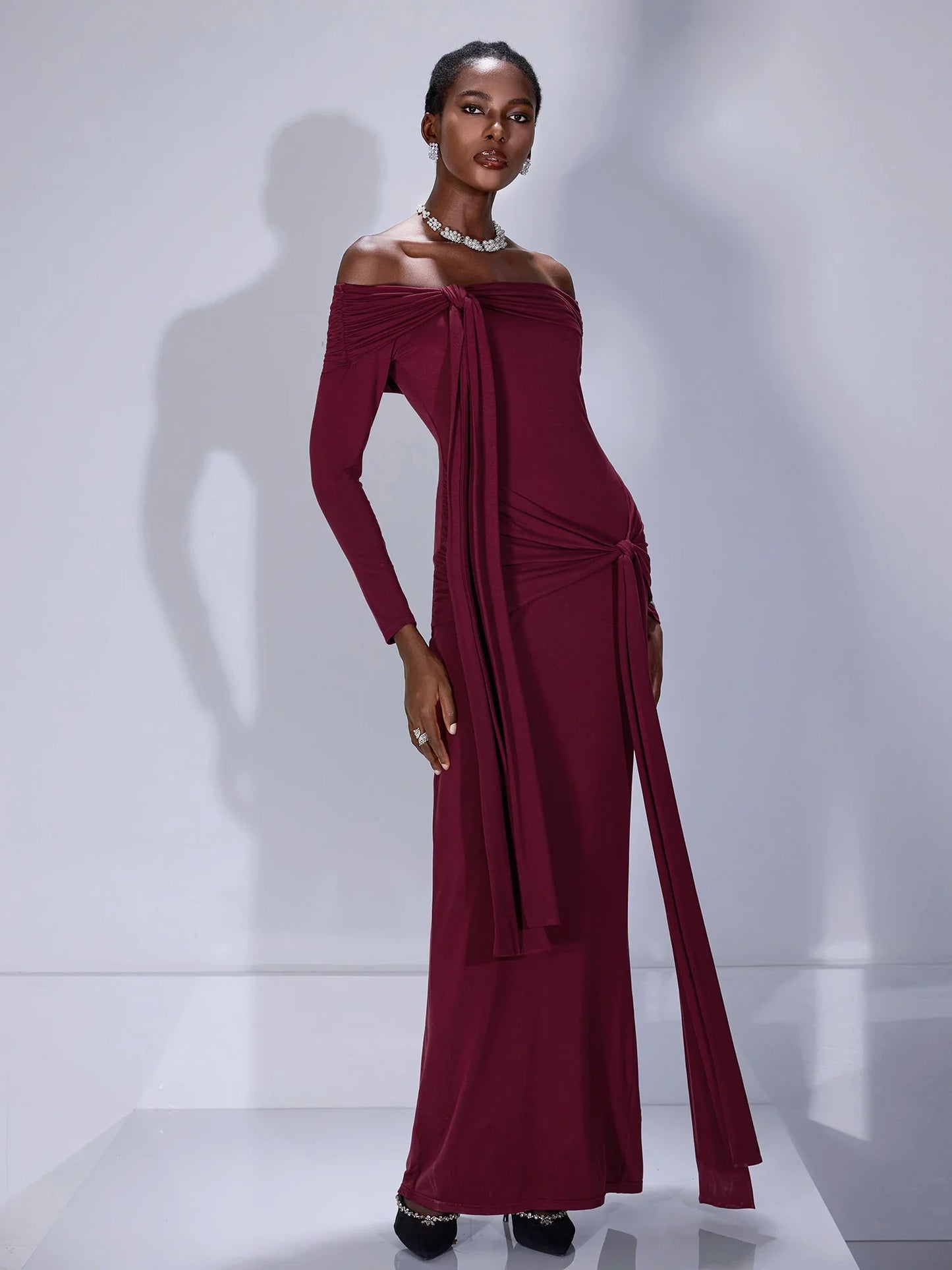 Strapless Bodycon Bandage Maxi Dress