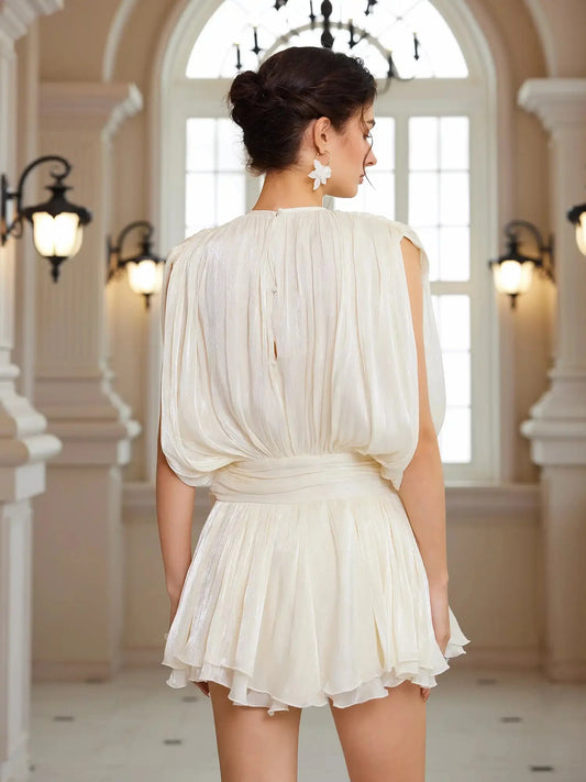 White Sleeveless Mini Dress