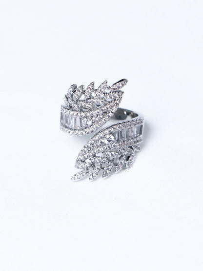 Wide Angel Wing Ring