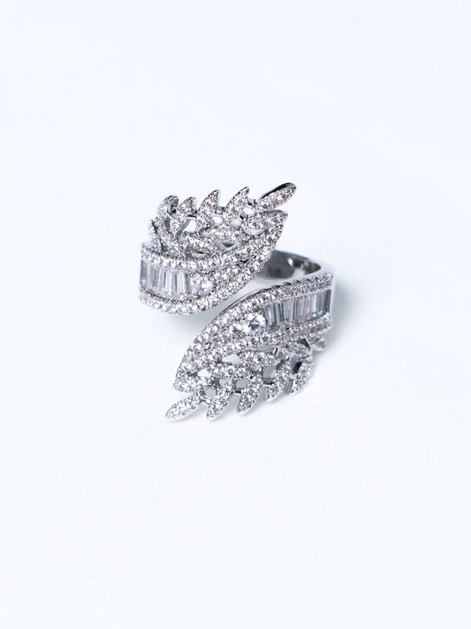Wide Angel Wing Ring
